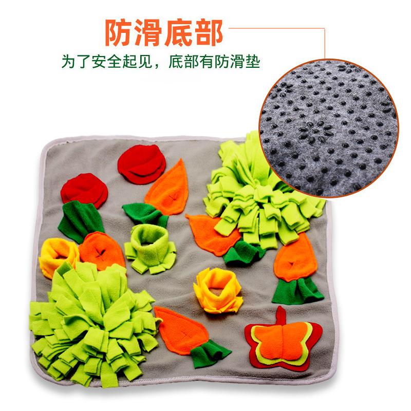 Rabbit Snuffle Mat Small Pet Slow Feeding Training Mat Interactive Foraging Toy for Guinea Pig Hamster Chinchilla
