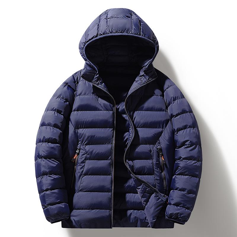 Cotton-padded Men's Autumn and Winter Coat Korean Version of Hooded Fashion Cotton-padded Casual Padded Jacket with Thick Warm Cotton-padded Jacket
