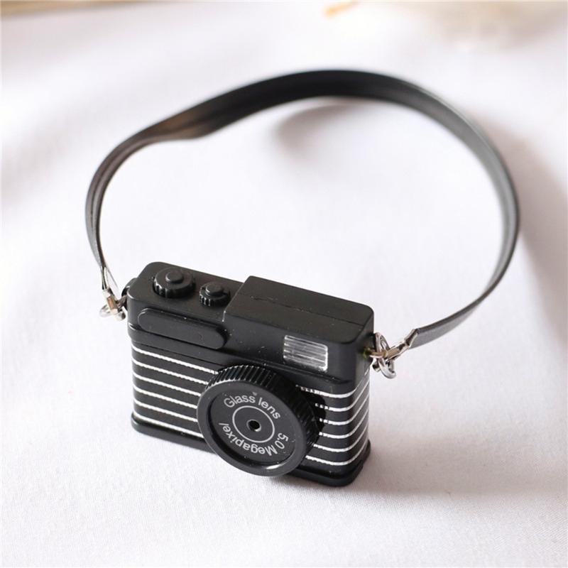 1/12 Dollhouse Mini Camera Model Infants Photo Shooting Decorations Newborn Photography Props Retro Miniature Camera
