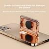 Phone stand with ring holder, lazy desktop folding metal creative handheld