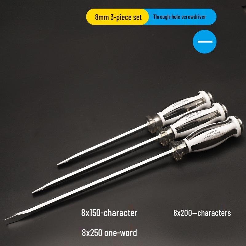 Industrial Grade Magnetic Screwdriver Set - Super Hard, Impact Resistant, Flat & Phillips Slotted Heads