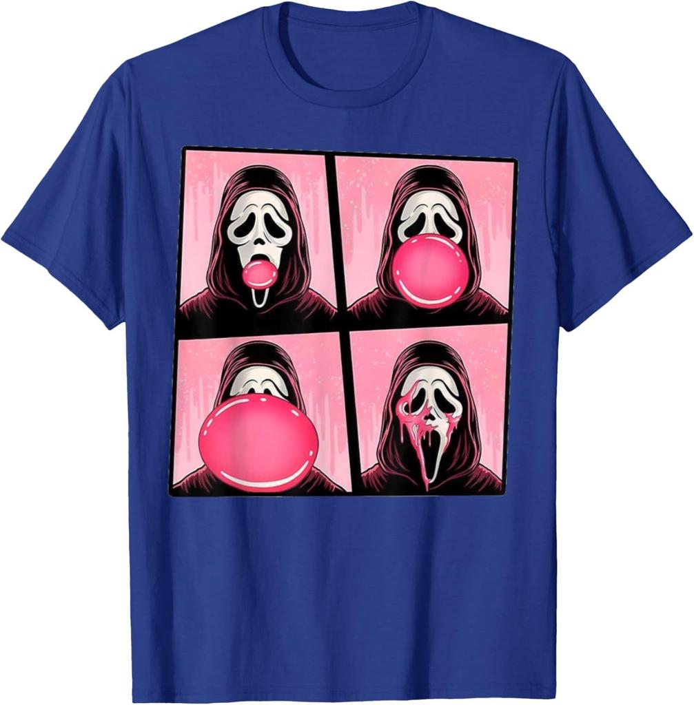 Scary Face Bubble Gum In October We Wear Pink T-Shirt