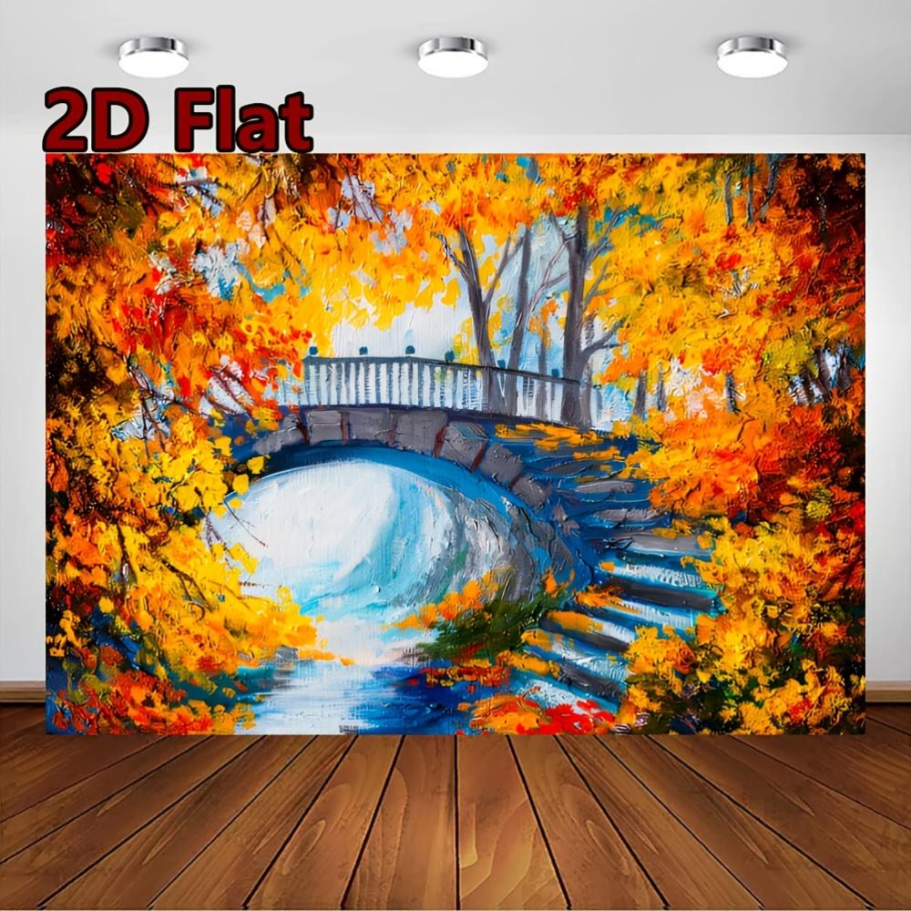 2D Plane 1 Piece of Autumn Landscape Painting Suitable for Living Room Bedroom and Office.