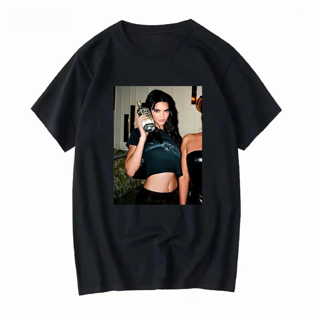 Kendall Jenner T Shirt Short Sleeves Vintage Soft Comfortable Casual Top For Everyday Unisexs Clothing Unisexs Summer T Shirt