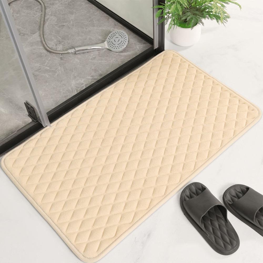 Spugna Bagno Cashmere Ispessimento Tappetino Bagno Tappeti Antiscivolo In Lavabo Vasca da Bagno Tappeto da Pavimento Zerbino per Sala Doccia Imbottitura 3D in Memory Foam
