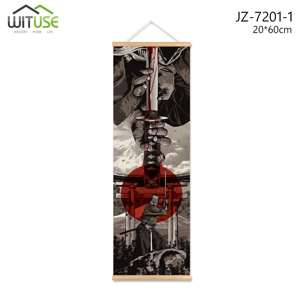 yimidida P/óster japon/és kanji de Samurai 30 x 45 cm Cuadro decorativo para pared