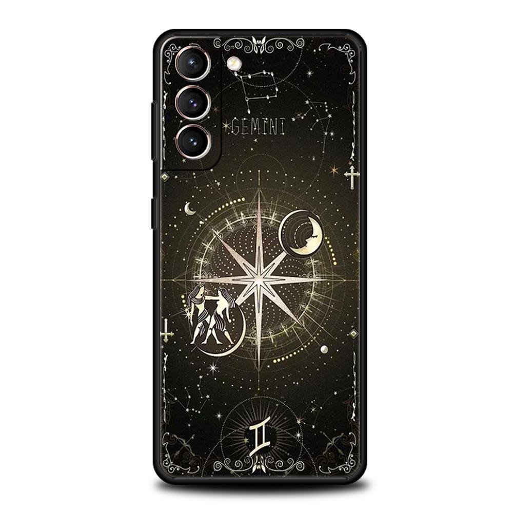 Constellation Phone Case For Samsung Galaxy S26 Ultra S25 Plus S24 FE S23 S22 5G S21 S20 Cover Black Soft