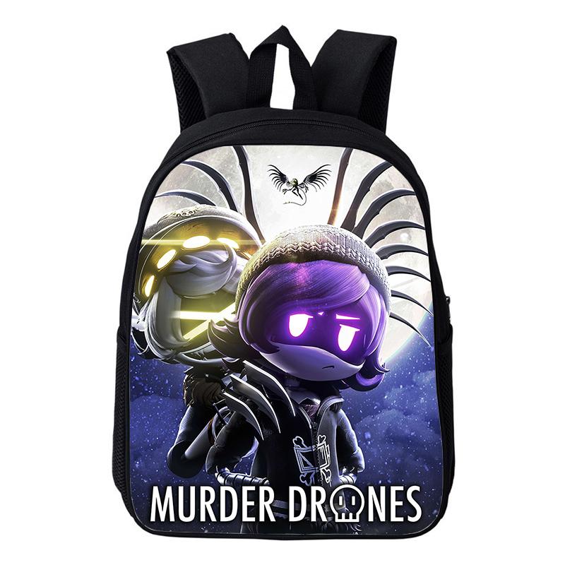 Murder Drones Uzi and N Backpacks Toddler Kindergarten Bags Boys Girls School Bags Funny Cartoon Kids Waterproof Bookbag Mochlia