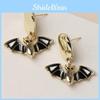 Pendant Halloween Bat Earrings With Electroplated Finish For Accessories Party