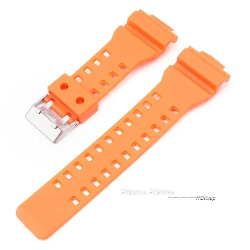 16mm Silicone Watchband for GA-110 GA-100 GA-120 GD-100 G-8900 Waterproof Rubber Men Watch Band Replacement Strap