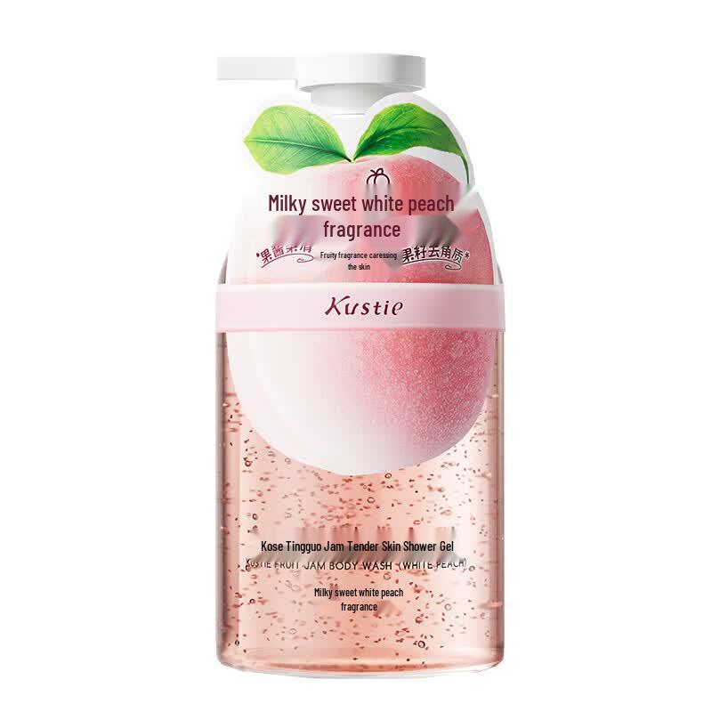 Kustie White Peach Jam Skin-Softening Shower Gel