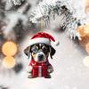 Vánoční ozdoba Živá barva Snadné zavěšení Roztomilý pejsek Závěsný přívěsek do auta Vánoční stromeček Akrylový přívěsek