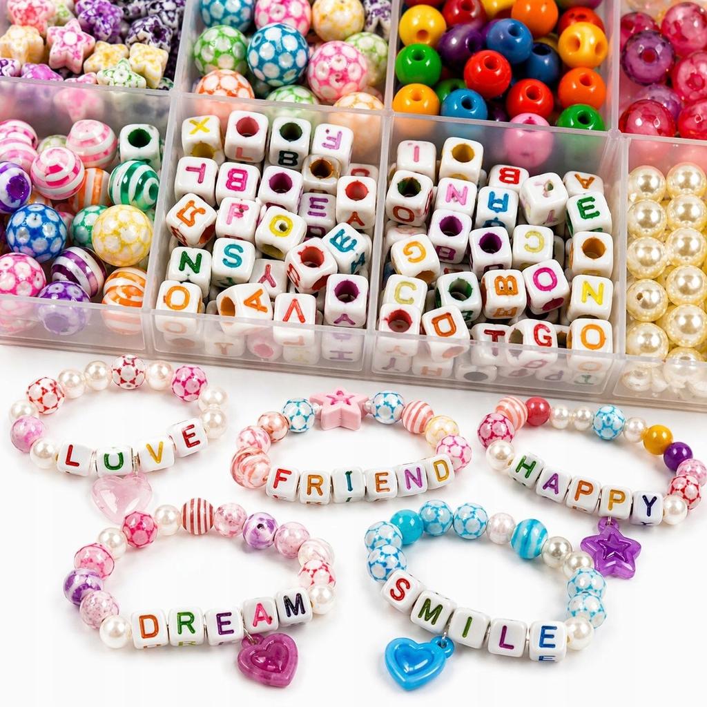 DIY Bead Set 900pcs Creative Bracelets + Accessories