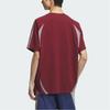 Adidas Originals Teamgeist T-Shirt Logo Striped Loose Fit Breathable Short Sleeve Men Tops Dark-Red KB8967