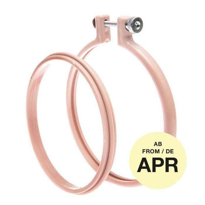 Tambour à broderie - Rose - Ø 10,1 cm - Plastique - Mixte - Intérieur