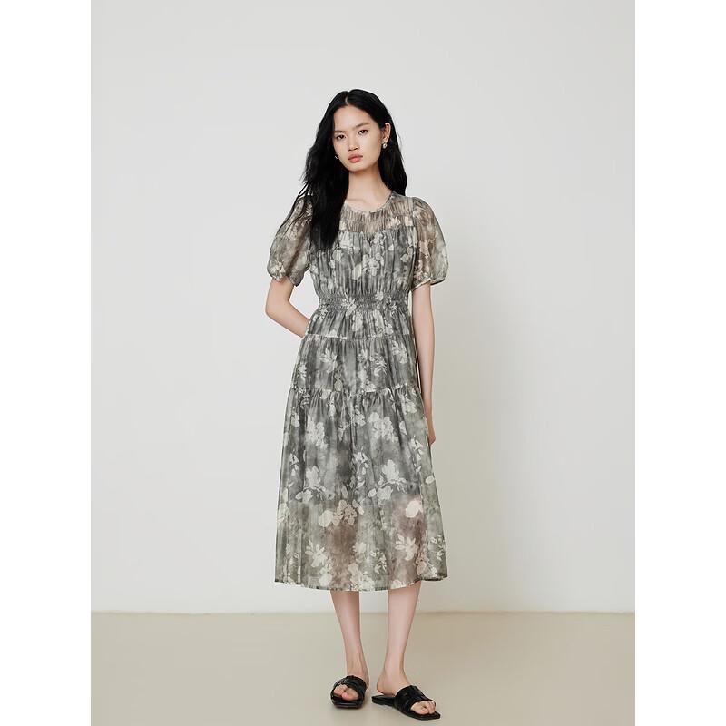 Gojin Lyocell Tencel Printed Midi Dress L