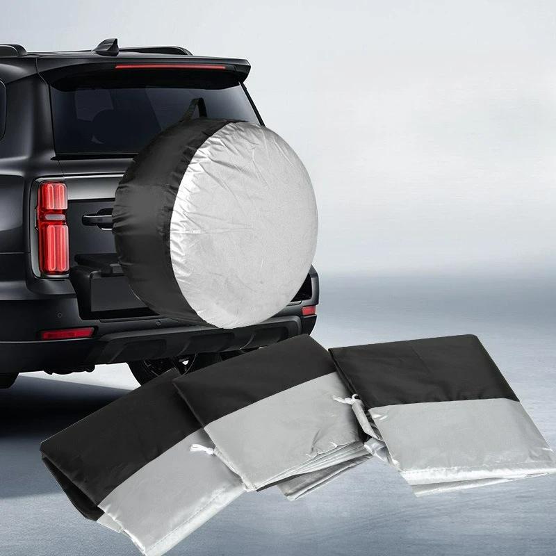 1/4 Stück Auto Auto Reifen Schutz Aufbewahrungstaschen Polyester Radabdeckung Fahrzeug Reifen Rad Ersatzabdeckungen Hülle Auto Zubehör Amagi