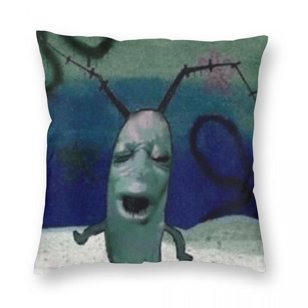 Cursed Plankton Ugly Square Pillowcase Polyester Linen Velvet Pattern Zip Decor Throw Pillow Case Car Cushion Cover