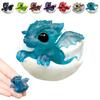 Newborn Dragon In Egg 3D Mini Art Dragon Statue Little Miniature Of Dragon Hatching Dragon Newborn Ocean-Clear Resin