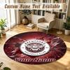 Round Rug Custom NameBrentford Football Pattern Non Slip Carpet Home Floor Decor