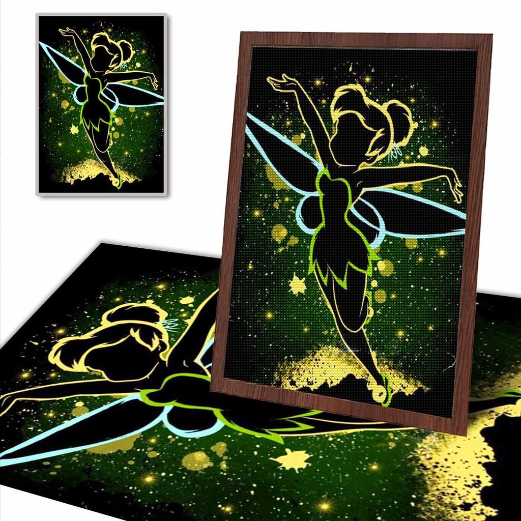 Full Round Diamond Painting The Glowing Elf In The Dark Night Art Rhinestone Picture Mosaic DIY 5D Cross Stitch Embroidery Home Decoration