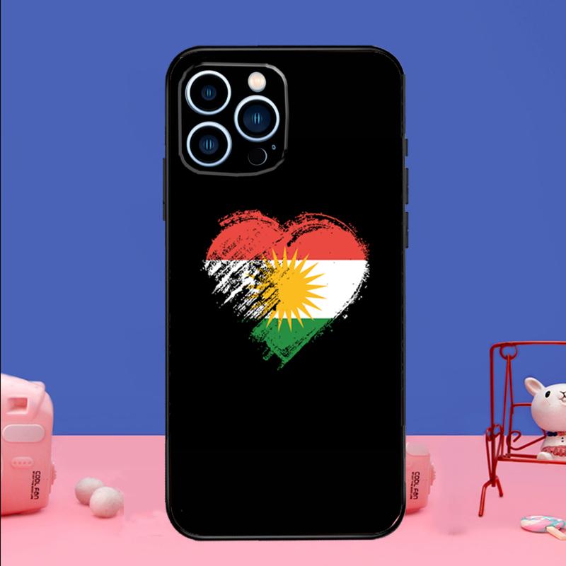 Custodia per Telefono con Bandiera del Kurdistan per iPhone 16 15 14 13 12 11 17 Pro Max Plus 12 13 mini 16e 17 Air Bumper Cover