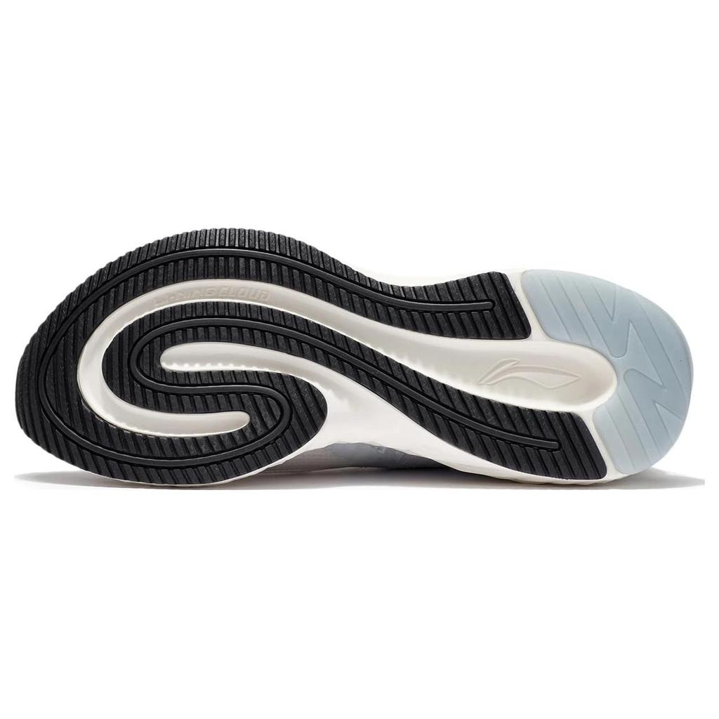 Li Ning Fabric Slip Resistant Low top Casual Running Shoes Men's White Black ARSS017-6