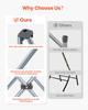 VEVOR Camping Chair with Canopy Shade, Folding Beach Chair with Canopy & Magazine Pocket, 2 Cup Holders, 150 Kg Heavy Duty Support