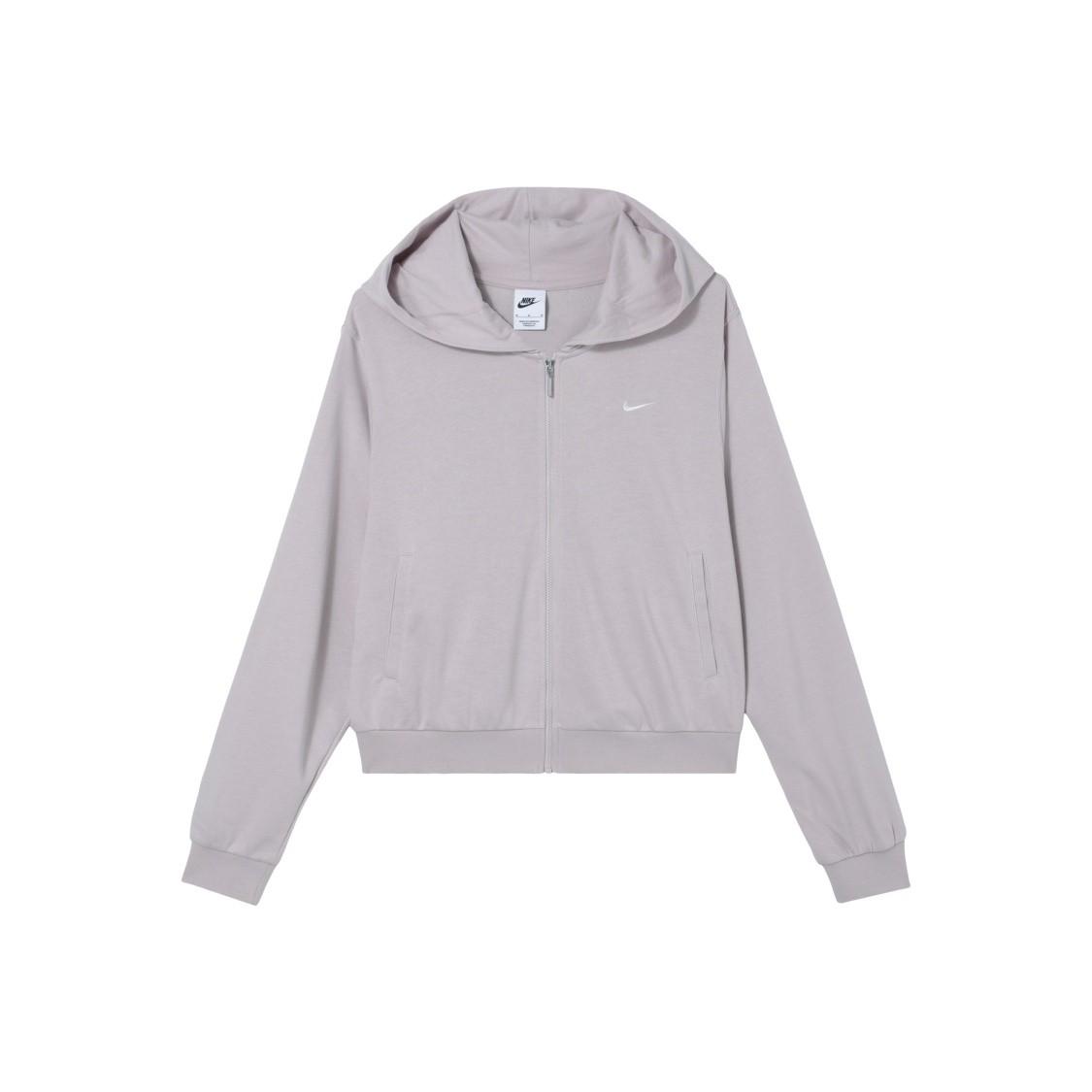 Nike Solid Color Hooded Zip-Up Sweatshirt for Women Purple XS