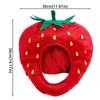 Red Plush Strawberry Hat Sweet Style Novelty Strawberry Cap Strawberry Headgear  Photography Props