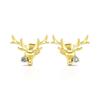 Cute Big Antler Earrings For Women, Trendy Earrings For Christmas And Festivals, Micro-Inlaid Zircon Fashion Earrings.