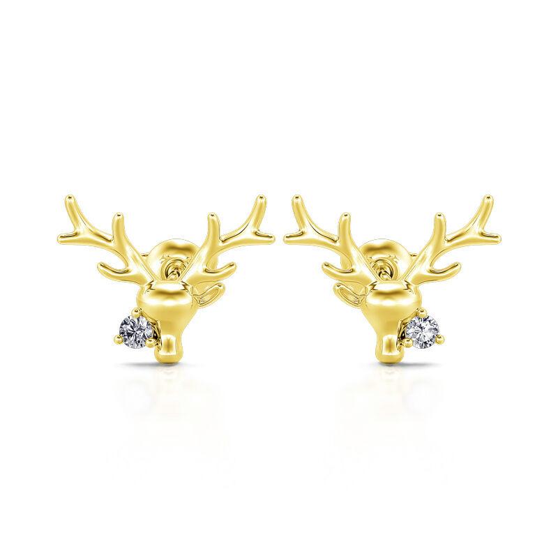 Cute Big Antler Earrings For Women, Trendy Earrings For Christmas And Festivals, Micro-Inlaid Zircon Fashion Earrings.