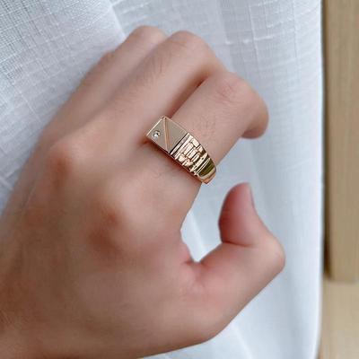 Bagues de ceinture brillantes de personnalité pour femmes, bijoux minimalistes dorés, bagues assorties de fête