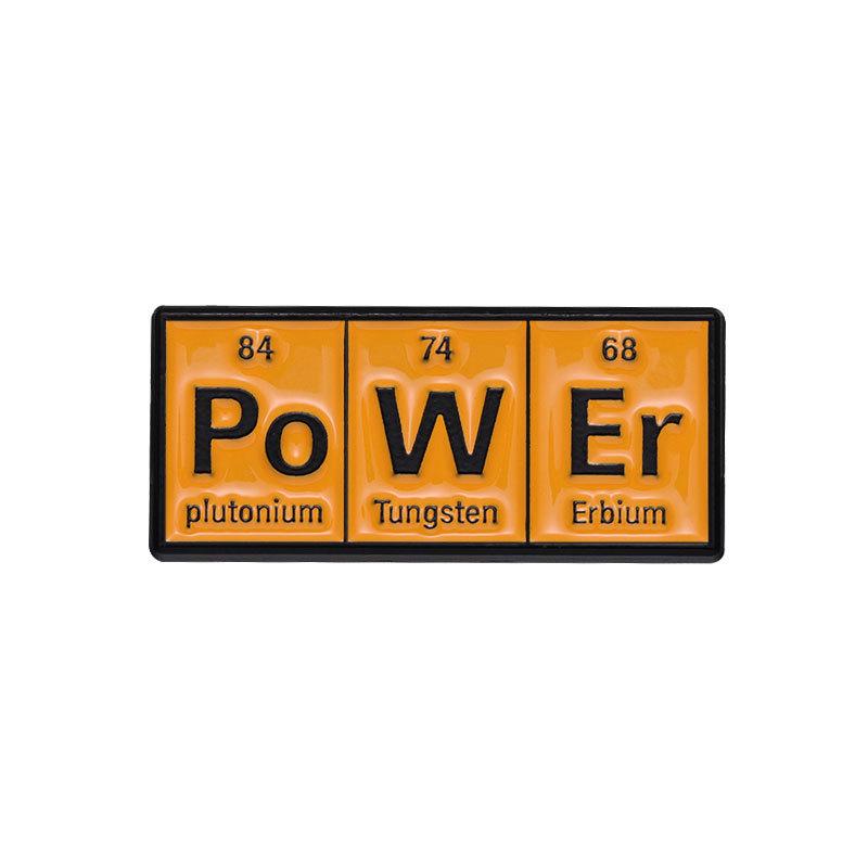 Chemical Element Cartoon Symbol Badges: Cute Metal Brooches for Backpack and Clothing Decoration