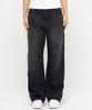 Chambros Women'S Semi-Wide Washed Denim Pants [Washed Black]