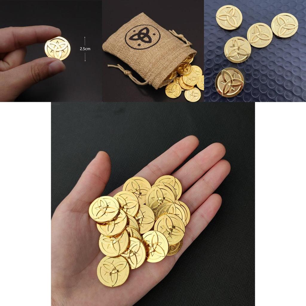 Zinc Alloy Genshin Impact Mora Coins Fine Workmanship And Clear Lines