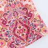 Spring 2025 Women's European & American Style Belted Printed Midi Dress