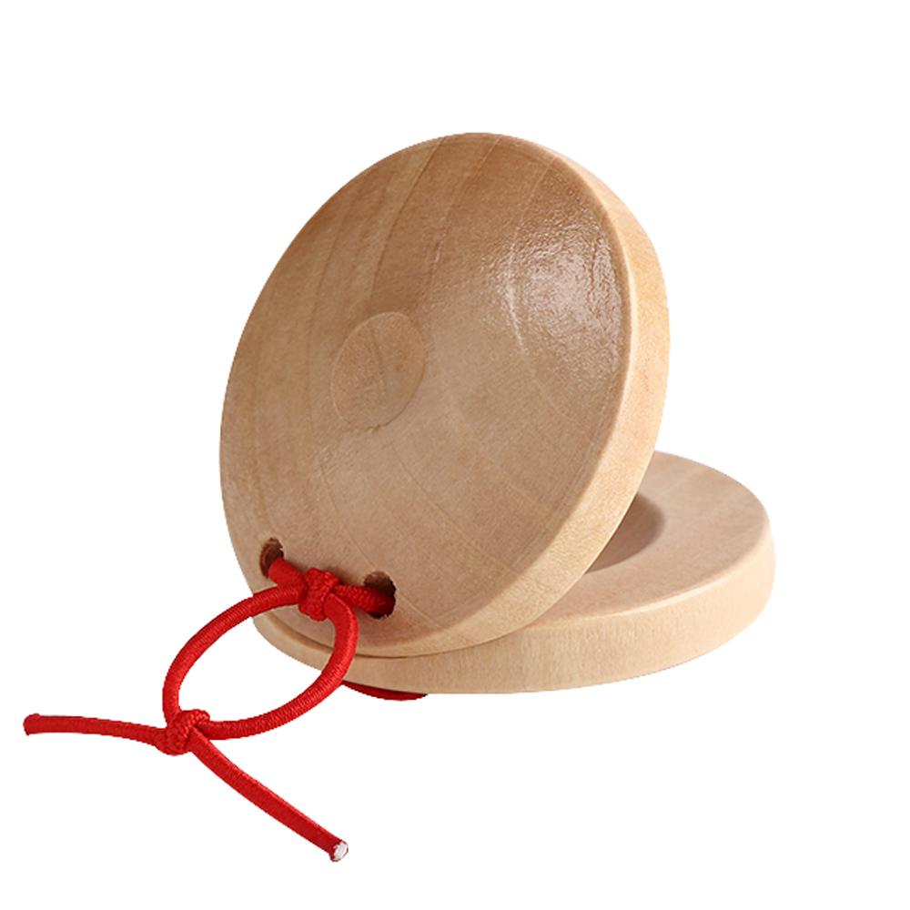 Funny Unisex Wooden Child's Toy Percussion Musical Instrument Castanets