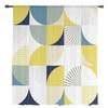 Medieval Multicolored Geometry Tulle Curtains For Living Room Bedroom Voile Sheer Window Drapes Home Decor