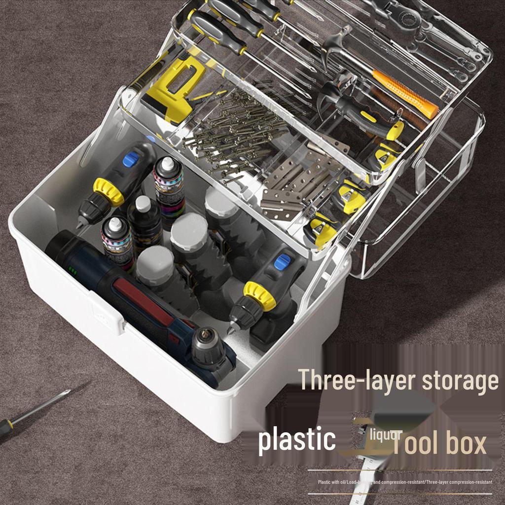 Large Industrial-Grade Portable Toolbox for Home and Vehicle Repairs