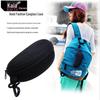Kaiya Black Pressure-Resistant Dustproof Sunglasses Case with Large Zipper & Hook
