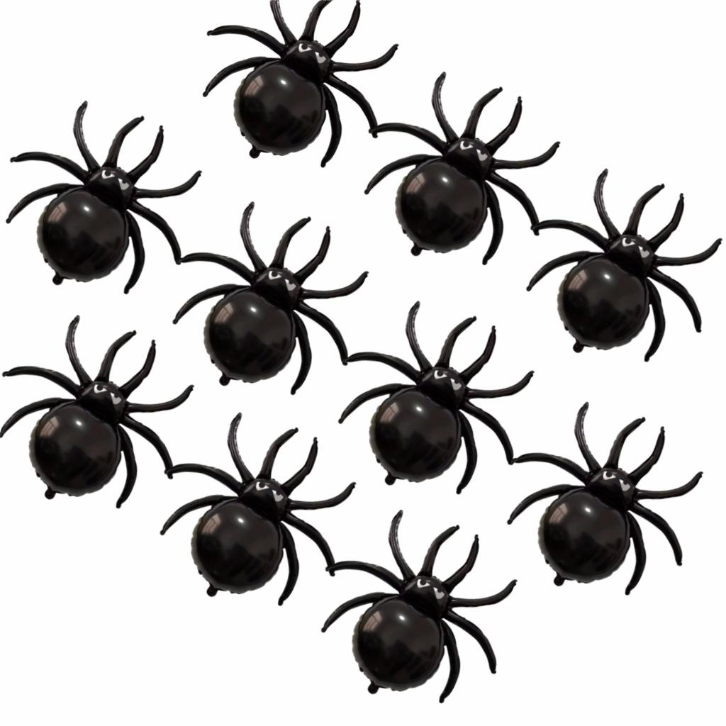 30pcs Halloween Large Spider Balloon Black Wall Decoration Halloween Foil Balloon for Photo Prop Party Trick Joke Decor Supplies