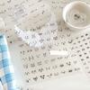10pcs Cute Expression Stickers Transparent Colorful Emoticon Decor Sticker for DIY Journaling Scrapbook Kid Gift