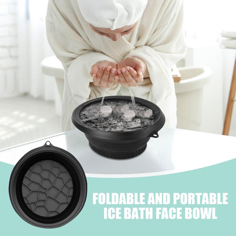 Face Ice Bath Bowl for Facials Plunge Dipping Face Folding Ice Facials Washbasin Facials Skin Cares Tool Easy To Carry