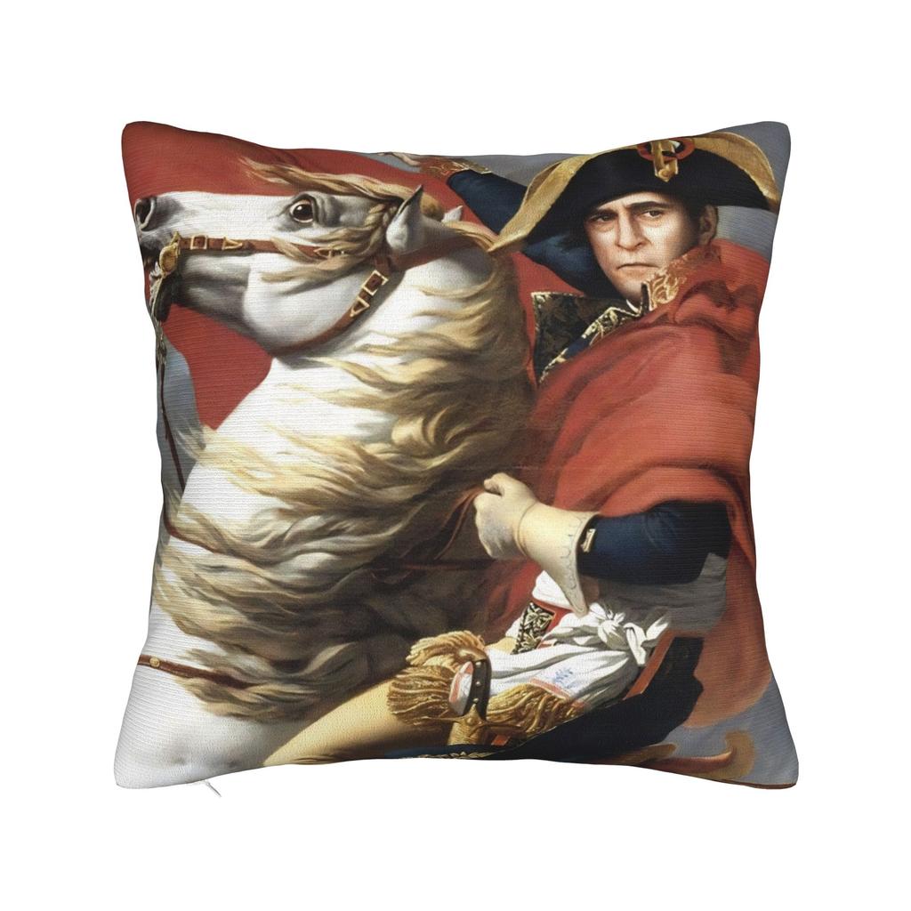 Napoleon Bonaparte Crossing the Alps Pillowcase Printed Polyester Cushion Cover Decor Art Throw Pillow Case Cover Seat Zipper
