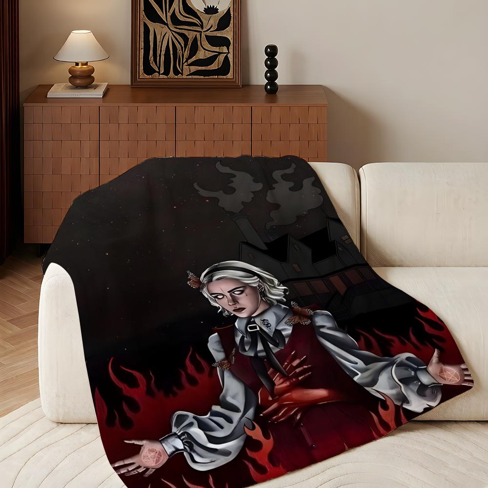 Drama Chilling Adventures of S-Sabrina Überwurf Flanell Überwurfdecke, Leicht Gemütlich, Strapazierfähig Waschbar süß Cool