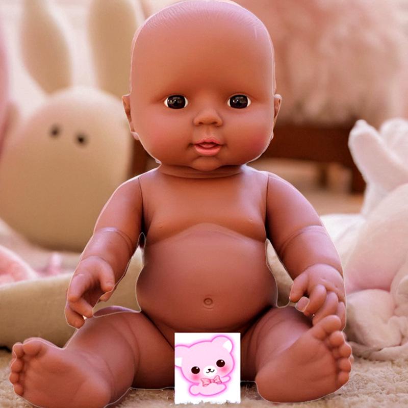 28cm Kindergarten Early Education Vinyl Doll - Nude Soft Rubber Little Princess