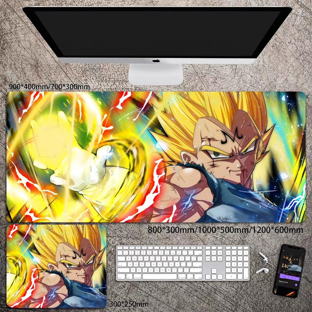 Skórzana podkładka pod mysz do biura Wysoka rozdzielczość Drukowanie Dragon Ball Mata na biurko Uroczy Son Goku Zablokowana krawędź Duży Pogrubiony Mata na biurko komputerowe Podkładka do pisania Klawiatura