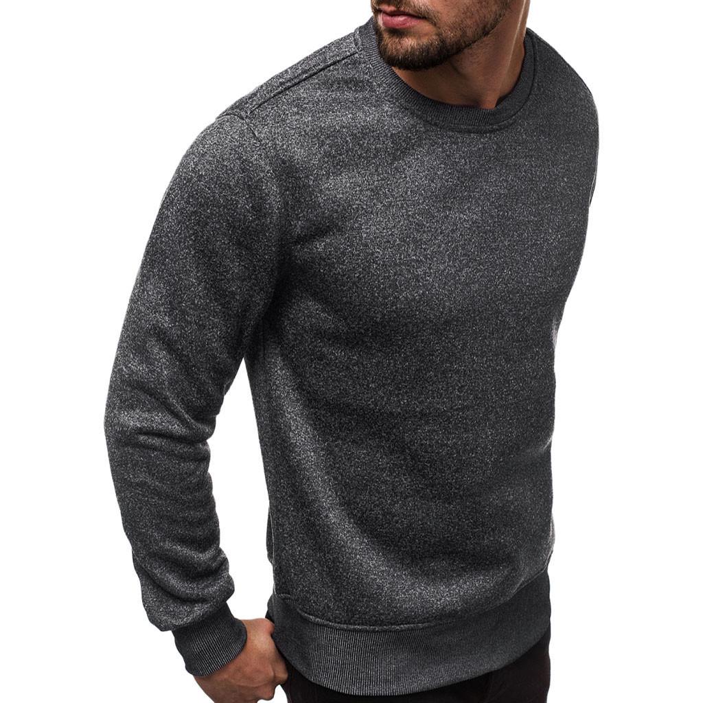 

Men Warm Winter Long Sleeve Pullover Sweatshirt Top Tee Outwear Blouse XXL чорний