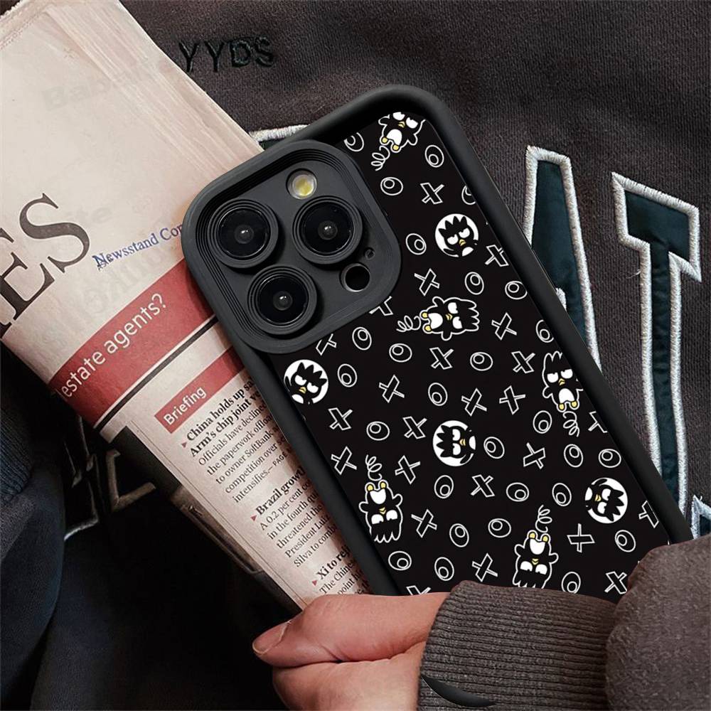 

B-BadBadtzS-maru Silicone Soft Phone Case For iPhone 17 16 14 13 12 11 15 Pro Max Plus Air Cover iPhone 14 pro